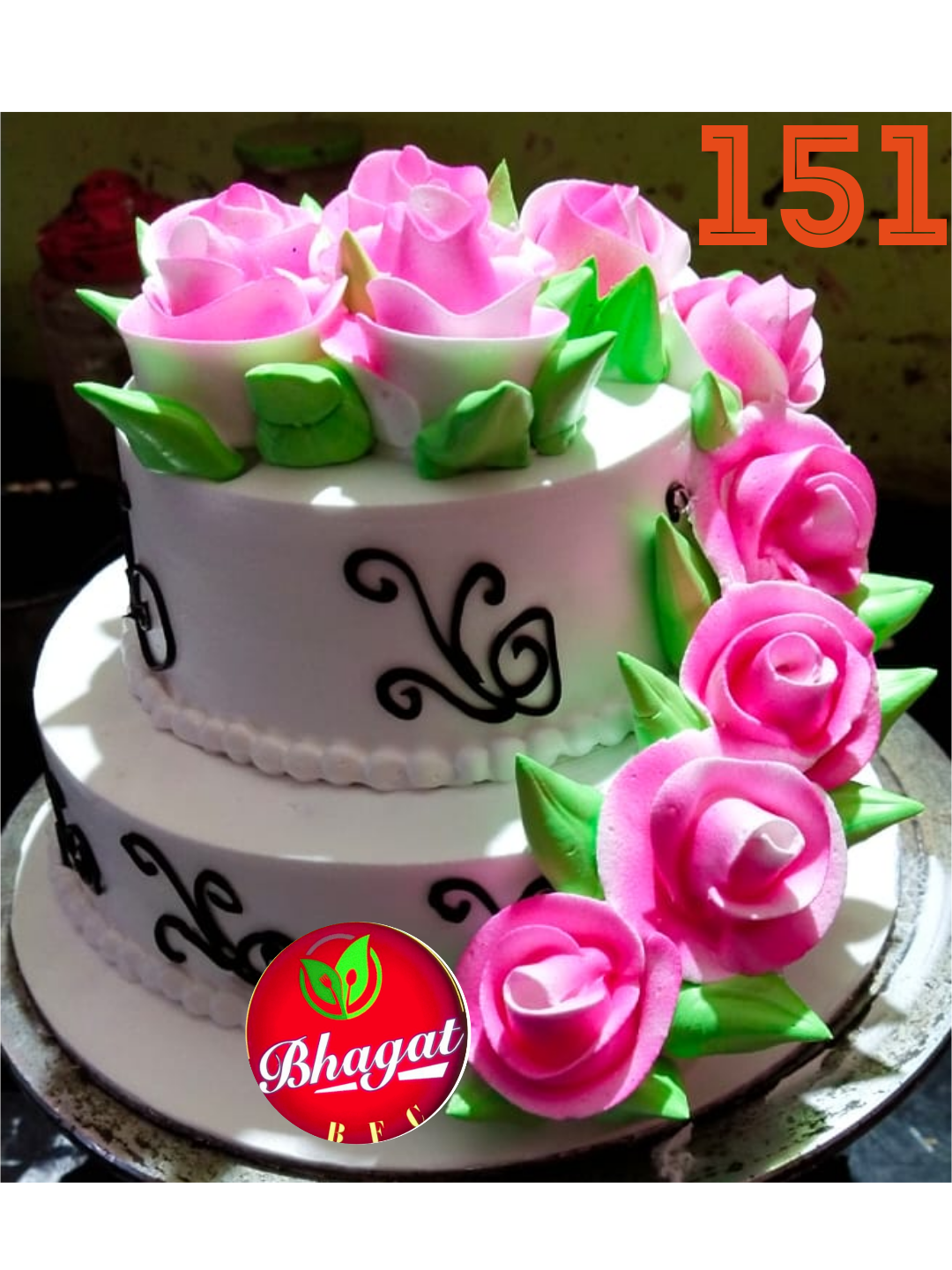 2  PINK ROSE CAKE LAYER