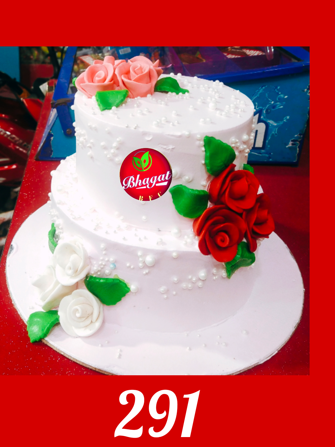 2 LAYER ROSE CAKE