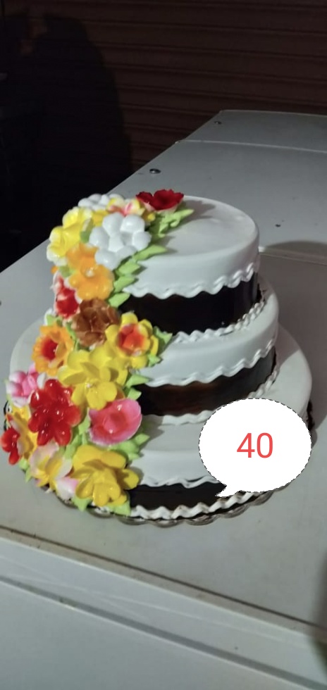 3 LAYER ROSE CAKE