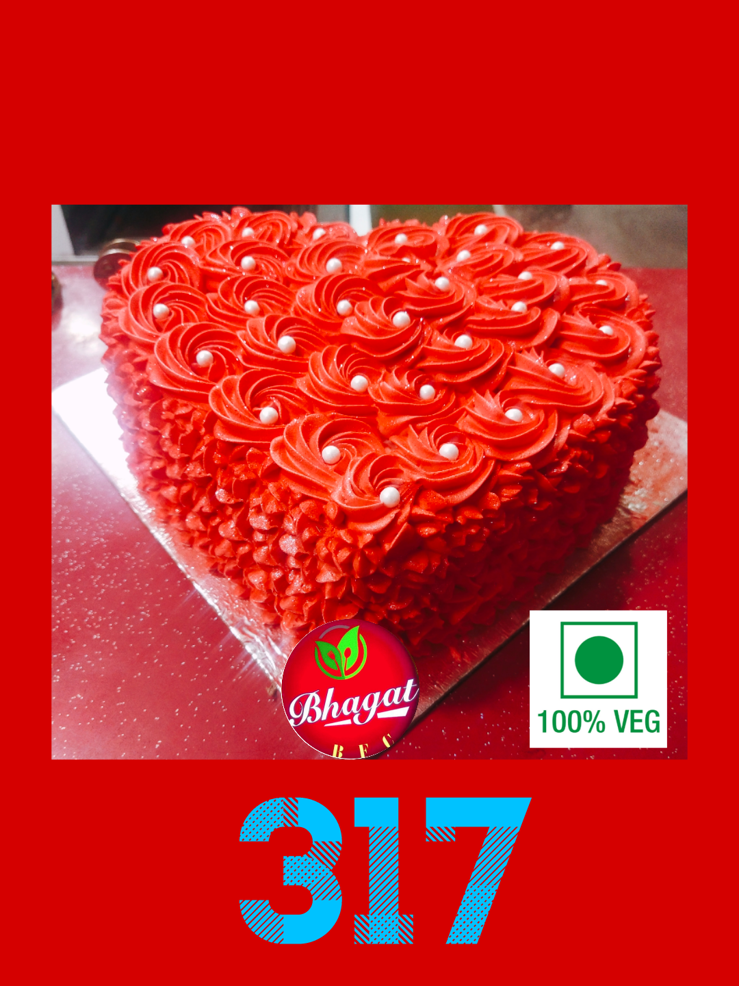 RED HEART CAKE