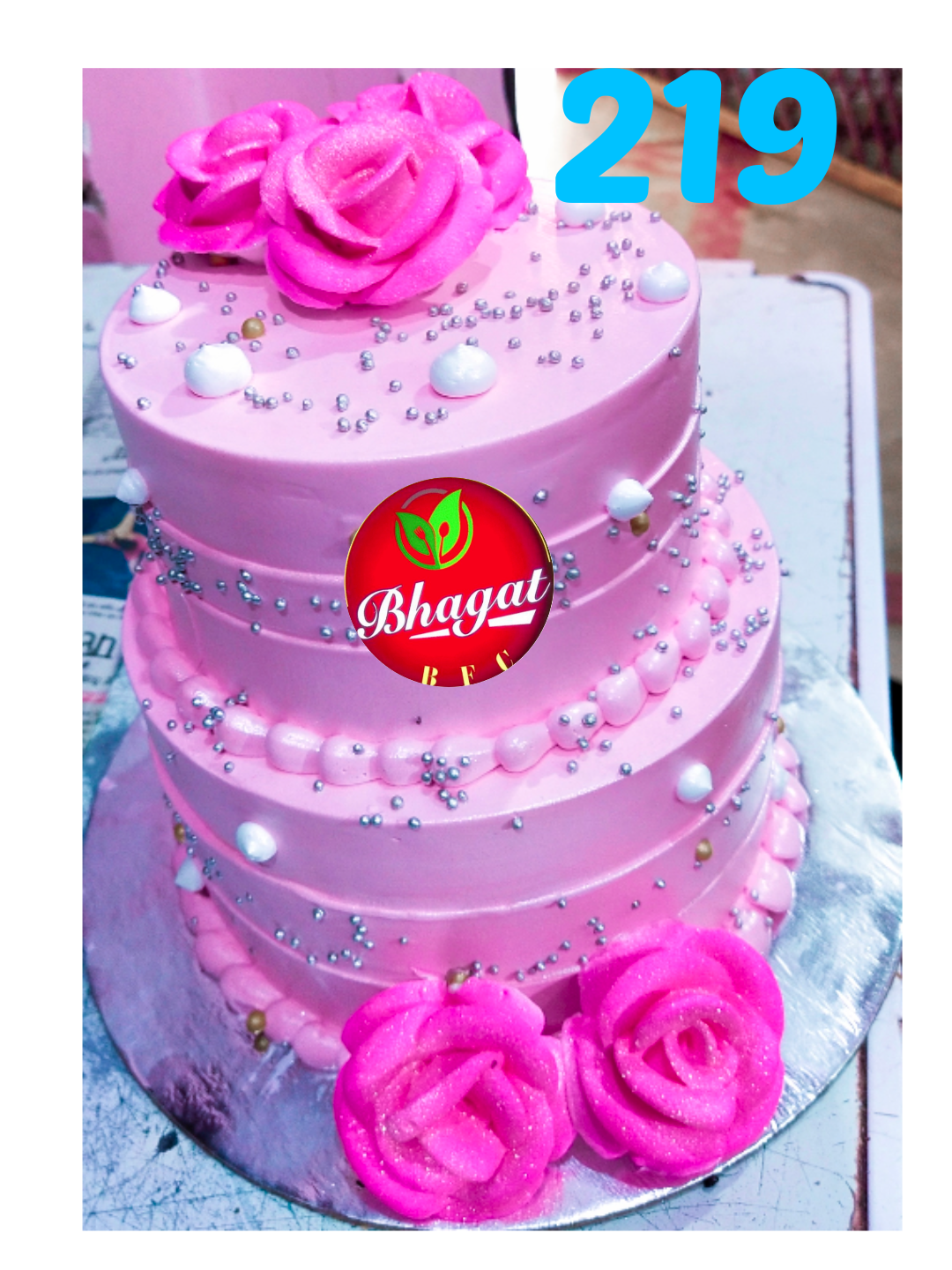 2 LAYER PINK CAKE