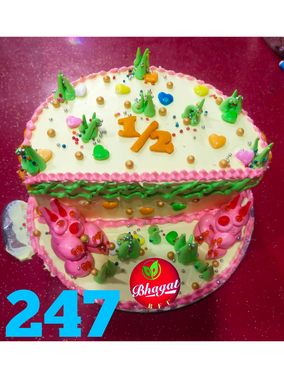 1/2 BIRTHDAY TEDDY 🧸 CAKE
