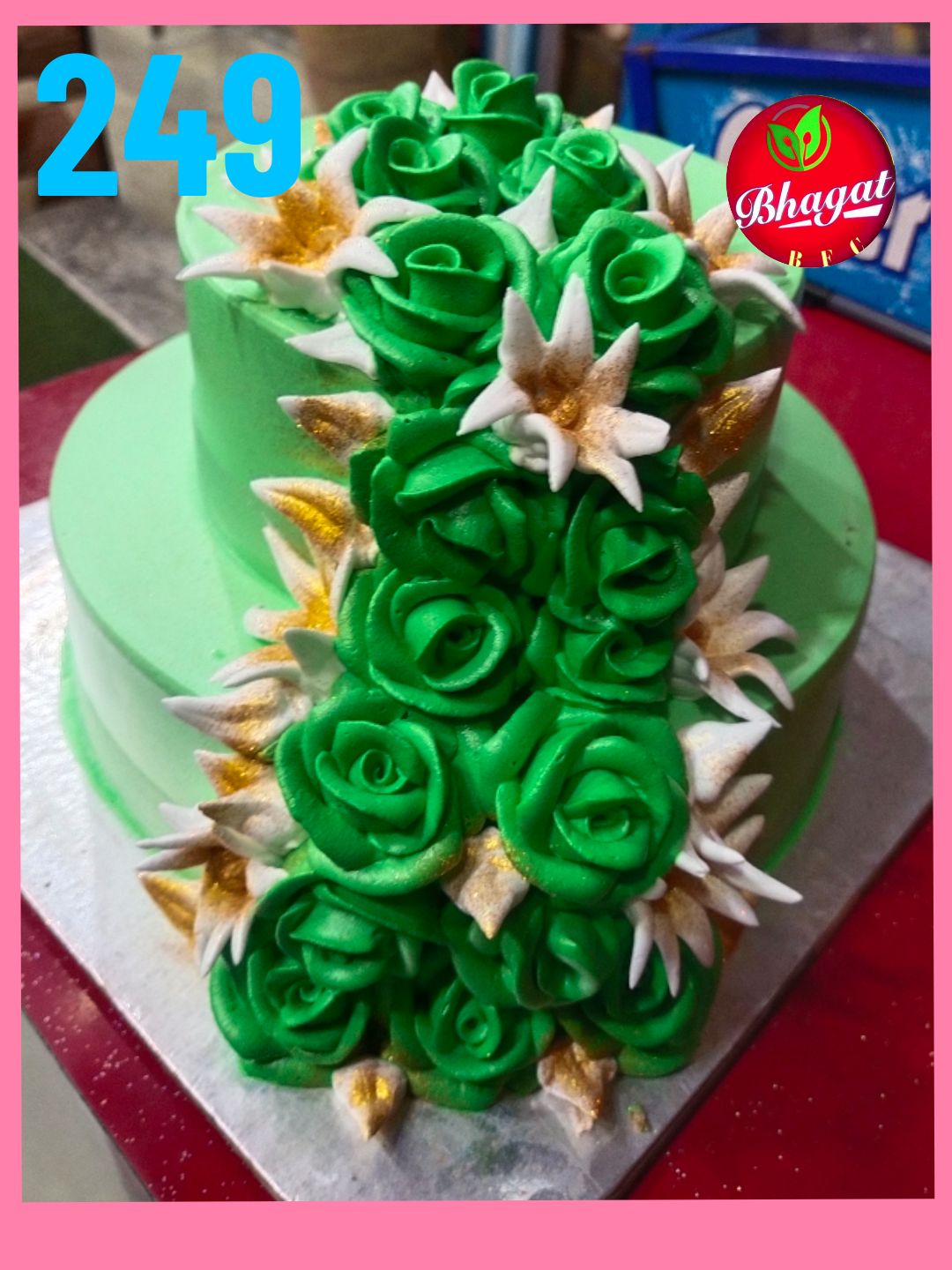 2 LAYER GREEN CAKE