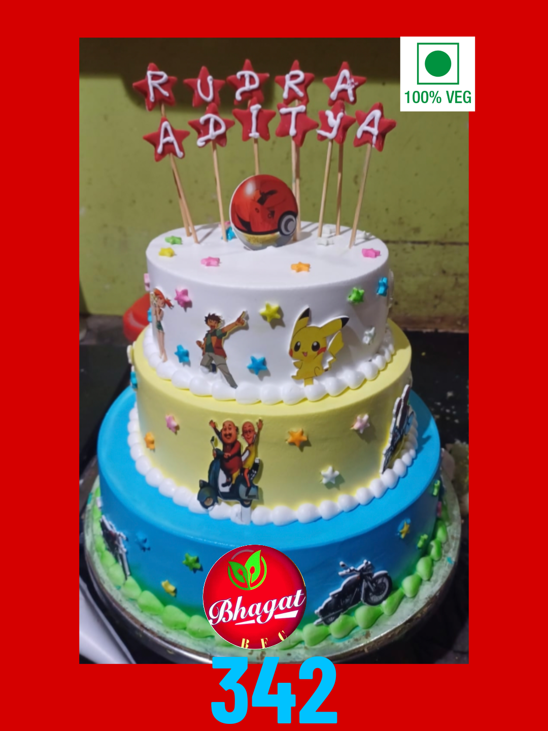 3 LAYER  3 COLOUR CAKE