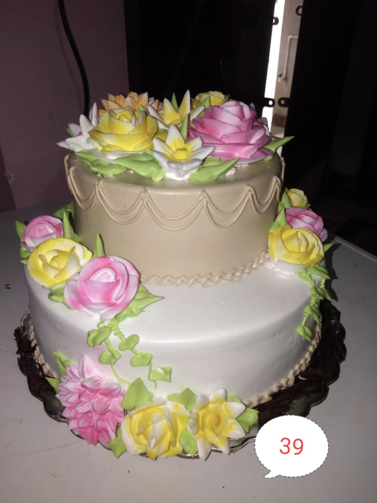 2 LAYER FLOWER CAKE