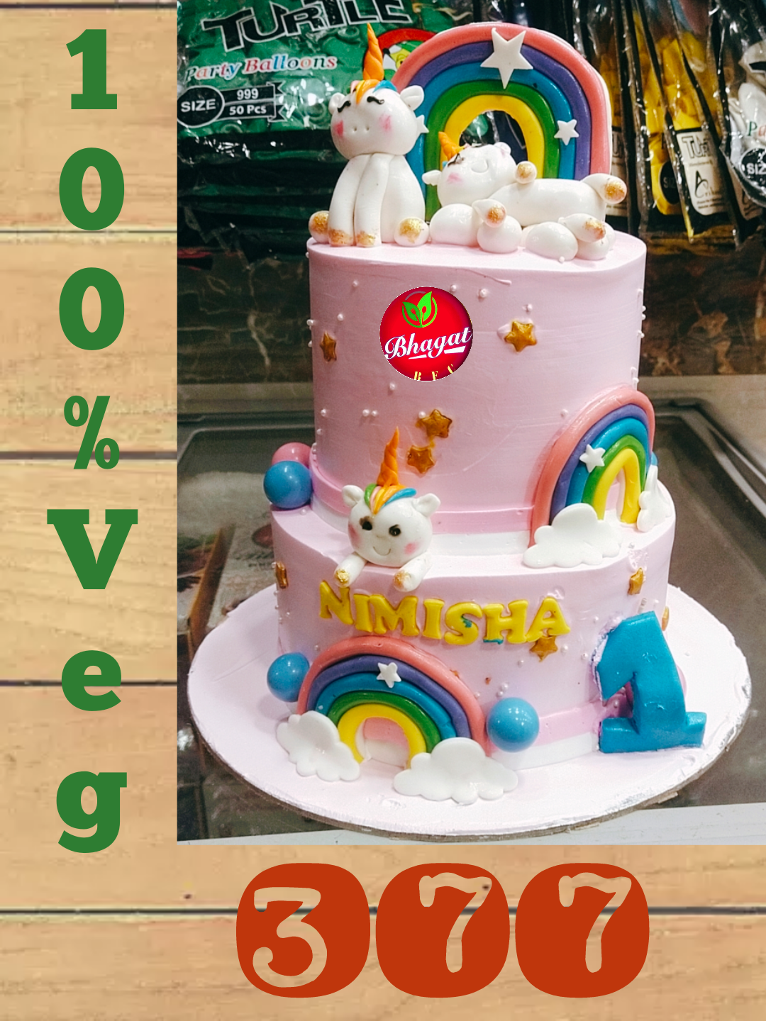 2 LAYER UNICORN CAKE