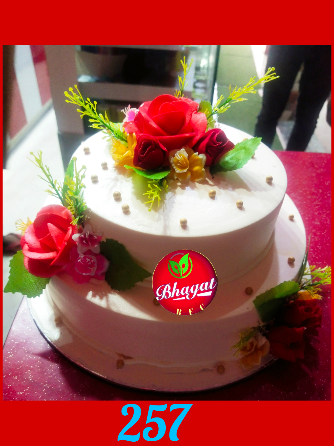 2 LAYER FLOWER CAKE