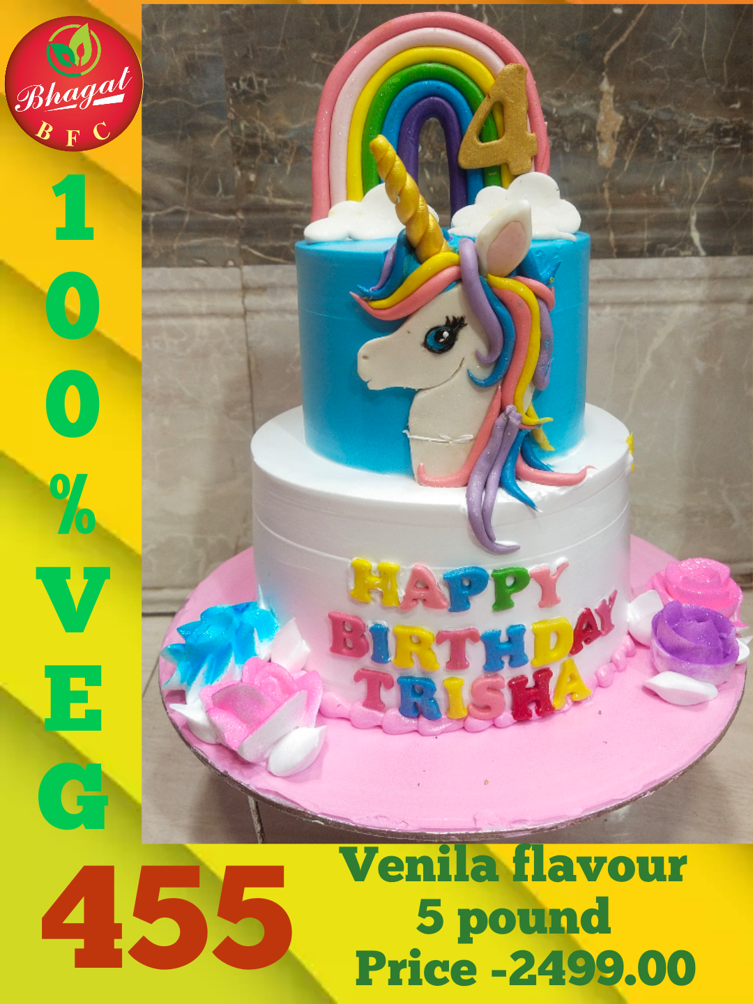2 LAYER  UNICORN CAKE