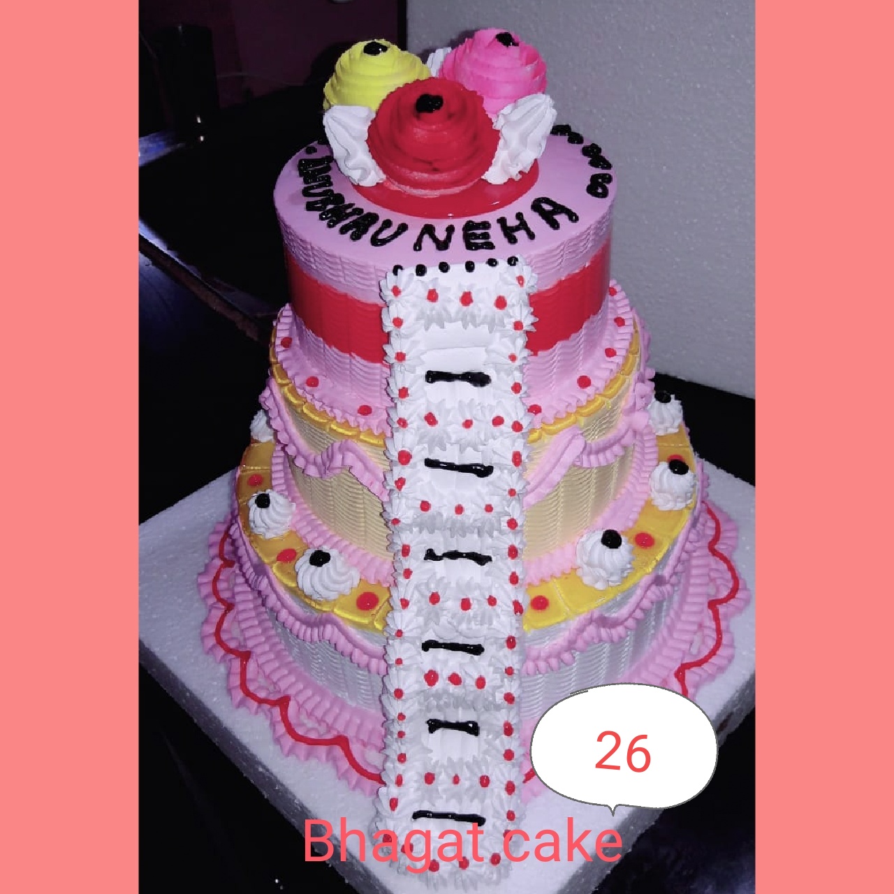 3 LAYER STAIRS CAKE
