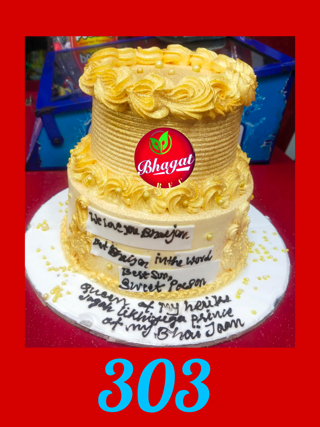 2 LAYER GOLDAN. CAKE